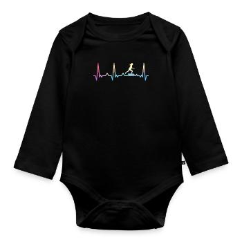 Skateboarding Skater Skateboard Skateboarder - Organic Longsleeve Baby Bodysuit - black - Front