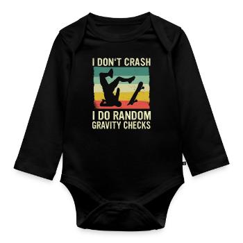Skateboarding Skater Skateboard Skateboarder - Organic Longsleeve Baby Bodysuit - black - Front