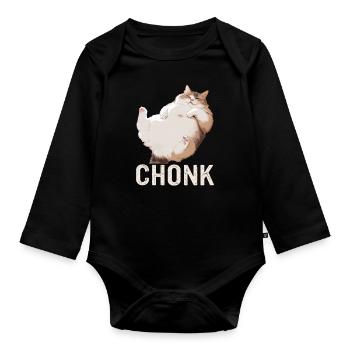 Chat, Amoureux Des Chats, Propriétaire De Chat, Chaton - Body Bébé bio manches longues - noir - Devant