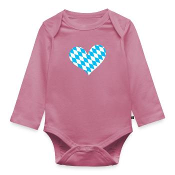 Free State of Bavaria Bavarian - Organic Longsleeve Baby Bodysuit - mauve - Front