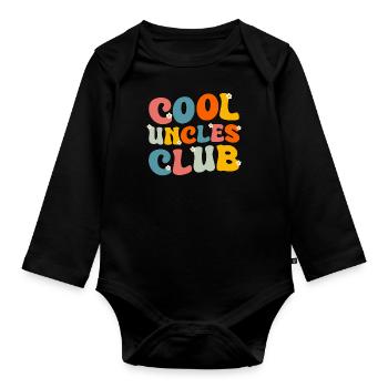 Uncle Fmilie Great-Uncle Uncle's - Organic Longsleeve Baby Bodysuit - black - Front