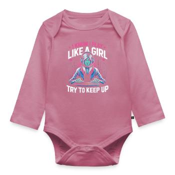 Gamer Gaming Videospiele Konsole Controller - Baby Bio-Langarm-Body - Mauve - Vorne