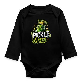 Cucumber, Pickle, Pickle, Food Dill - Organic Longsleeve Baby Bodysuit - black - Front