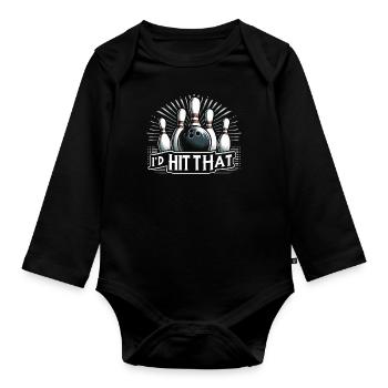 Bowling Bowler Pin Ball Bowling Ball - Baby Bio-Langarm-Body - Schwarz - Vorne