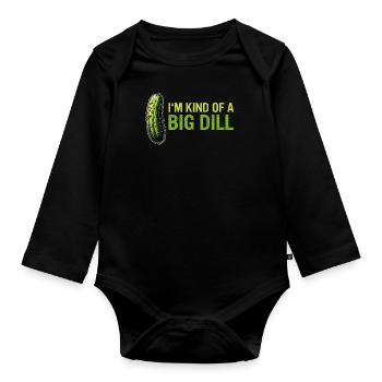 Cucumber, Pickle, Pickle, Food Dill - Organic Longsleeve Baby Bodysuit - black - Front