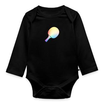 Table tennis Table tennis player - Organic Longsleeve Baby Bodysuit - black - Front