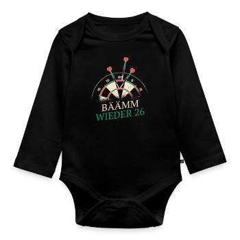 Dart Darts Dart Player Dart Sport - Organic Longsleeve Baby Bodysuit - black - Front