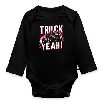 Monster Truck Auto Trucks - Body Bébé bio manches longues - noir - Devant