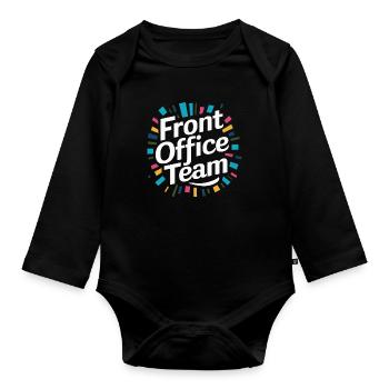 Secrétaire de l’école Front Office - Body Bébé bio manches longues - noir - Devant