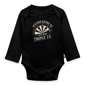 Birthday Gift 45 Years Birthday Child - Organic Longsleeve Baby Bodysuit - black - Front