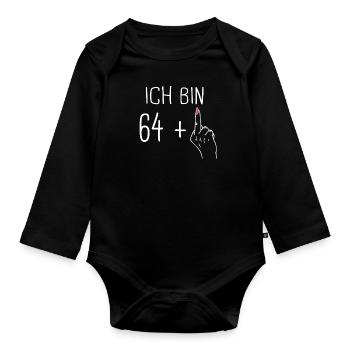 Cadeau d’anniversaire 65 ans anniversaire garçon ou fille - Body Bébé bio manches longues - noir - Devant