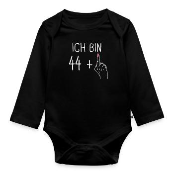 Birthday gift 45 years birthday boy or girl - Organic Longsleeve Baby Bodysuit - black - Front