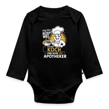 Cook Chef - Organic Longsleeve Baby Bodysuit - black - Front