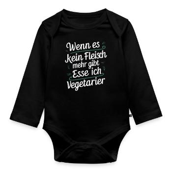 Sarcasme Ironie Drôle Paroles sarcastiques - Body Bébé bio manches longues - noir - Devant