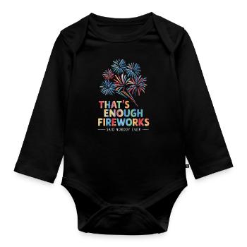 Pyrotechniker Feuerwerk Pyrotechnik - Baby Bio-Langarm-Body - Schwarz - Vorne