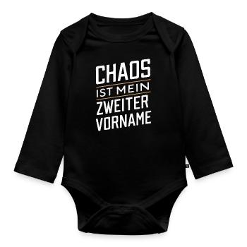 Sarcasme Ironie Drôle Paroles sarcastiques - Body Bébé bio manches longues - noir - Devant