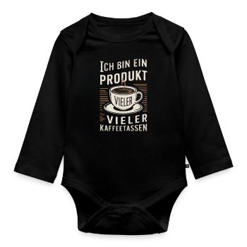 Coffee Coffee Coffee Drinkers Coffee Lovers - Organic Longsleeve Baby Bodysuit - black - Front
