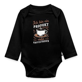 Coffee Coffee Coffee Drinkers Coffee Lovers - Organic Longsleeve Baby Bodysuit - black - Front