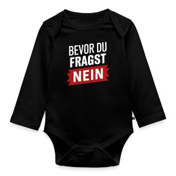 Sarcasme Ironie Drôle Paroles sarcastiques - Body Bébé bio manches longues - noir - Devant