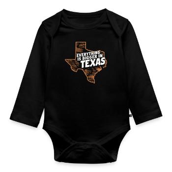 Texas State Texans Texas - Organic Longsleeve Baby Bodysuit - black - Front