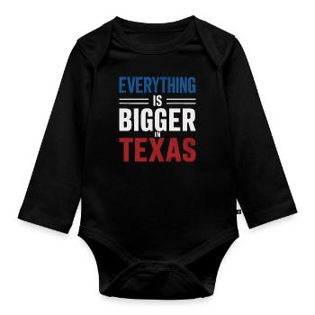 Texas State Texans Texas - Organic Longsleeve Baby Bodysuit - black - Front