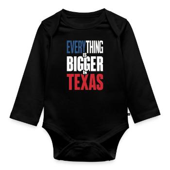 Texas State Texans Texas - Organic Longsleeve Baby Bodysuit - black - Front