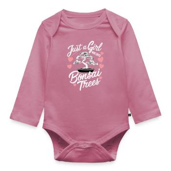 Bonsaï Bonsaï japonais - Body Bébé bio manches longues - mauve - Devant