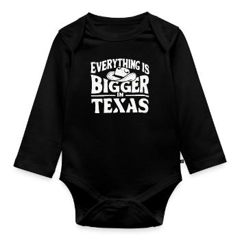 Texas State Texans Texas - Organic Longsleeve Baby Bodysuit - black - Front