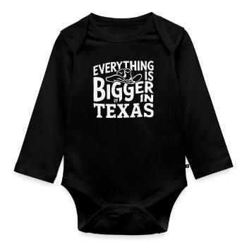 Texas State Texans Texas - Organic Longsleeve Baby Bodysuit - black - Front