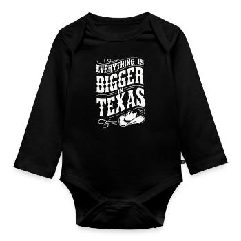 Texas State Texans Texas - Organic Longsleeve Baby Bodysuit - black - Front