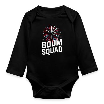 Pyrotechniker Feuerwerk Pyrotechnik - Baby Bio-Langarm-Body - Schwarz - Vorne