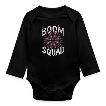 Pyrotechniker Feuerwerk Pyrotechnik - Baby Bio-Langarm-Body - Schwarz - Vorne