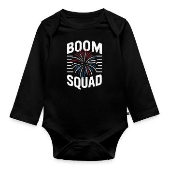 Pyrotechniker Feuerwerk Pyrotechnik - Baby Bio-Langarm-Body - Schwarz - Vorne