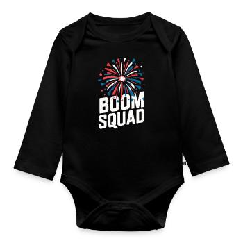Pyrotechniker Feuerwerk Pyrotechnik - Baby Bio-Langarm-Body - Schwarz - Vorne