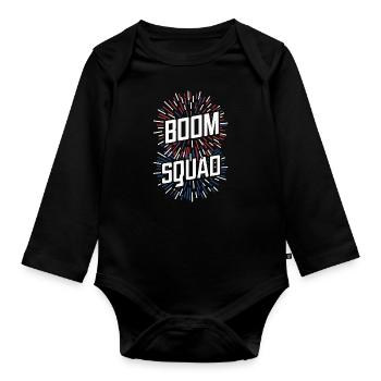 Pyrotechniker Feuerwerk Pyrotechnik - Baby Bio-Langarm-Body - Schwarz - Vorne