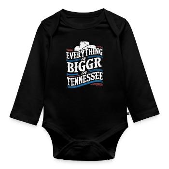 Tennessee, USA, America - Organic Longsleeve Baby Bodysuit - black - Front