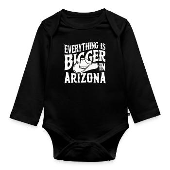 Arizona, États-Unis, Amérique - Body Bébé bio manches longues - noir - Devant
