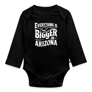 Arizona, États-Unis, Amérique - Body Bébé bio manches longues - noir - Devant