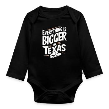 Texas State Texans Texas - Organic Longsleeve Baby Bodysuit - black - Front