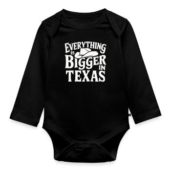 Texas State Texans Texas - Organic Longsleeve Baby Bodysuit - black - Front