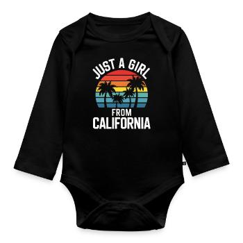 Californie États-Unis Amérique - Body Bébé bio manches longues - noir - Devant