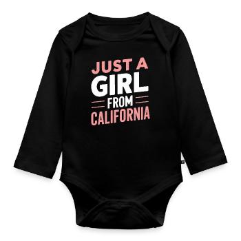 Californie États-Unis Amérique - Body Bébé bio manches longues - noir - Devant