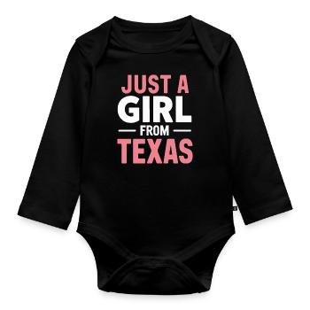 Texas State Texans Texas - Organic Longsleeve Baby Bodysuit - black - Front