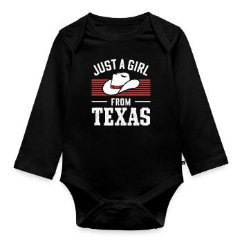 Texas State Texans Texas - Organic Longsleeve Baby Bodysuit - black - Front