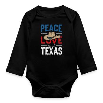 Texas State Texans Texas - Organic Longsleeve Baby Bodysuit - black - Front