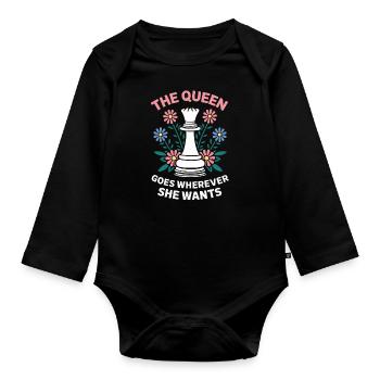 Chess Chess Player - Organic Longsleeve Baby Bodysuit - black - Front