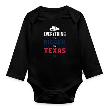 Texas State Texans Texas - Organic Longsleeve Baby Bodysuit - black - Front