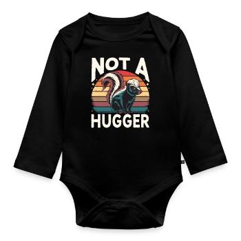 Stinktier Zoo Tiere - Baby Bio-Langarm-Body - Schwarz - Vorne
