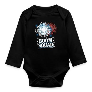 Pyrotechniker Feuerwerk Pyrotechnik - Baby Bio-Langarm-Body - Schwarz - Vorne