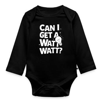 Electrician Electronics Technician Craftsman Profession Saying - Organic Longsleeve Baby Bodysuit - black - Front